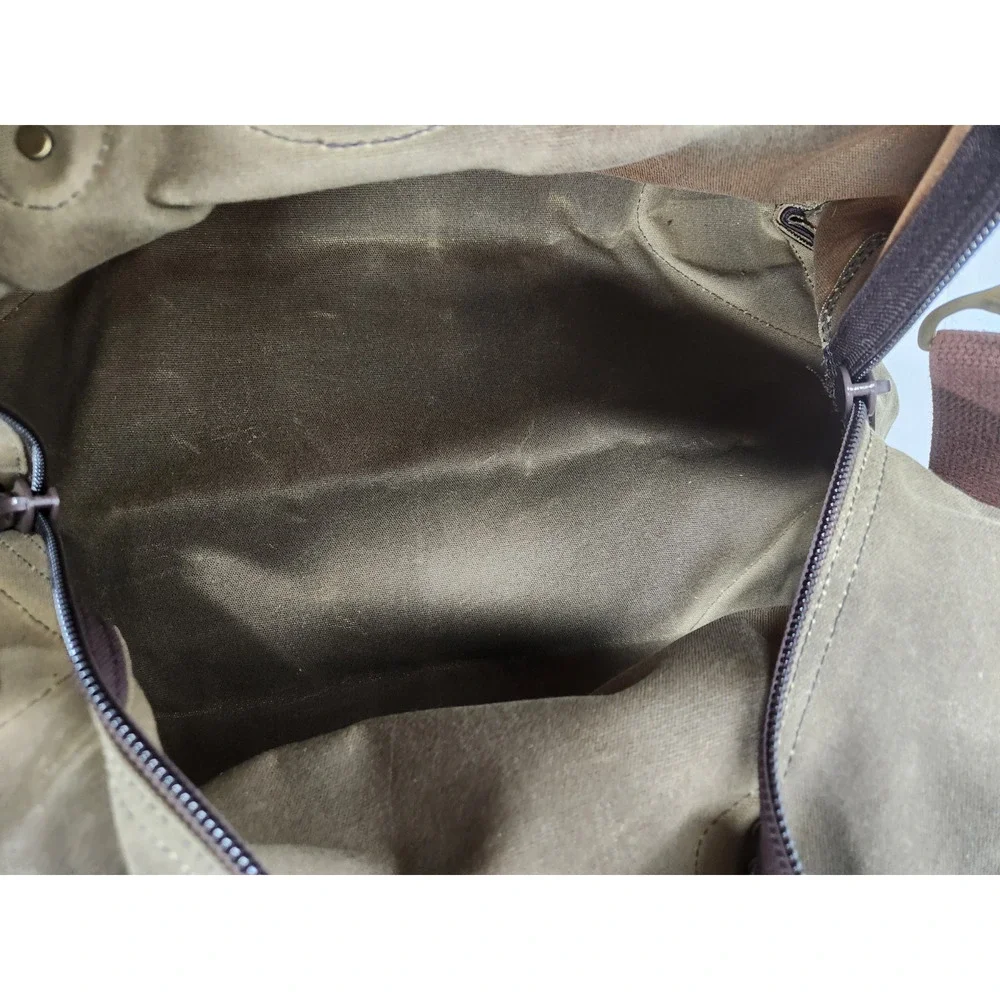 Frost River Flight Bag In Field Tan Waxed Canvas & Rich Brown Leather, Brass